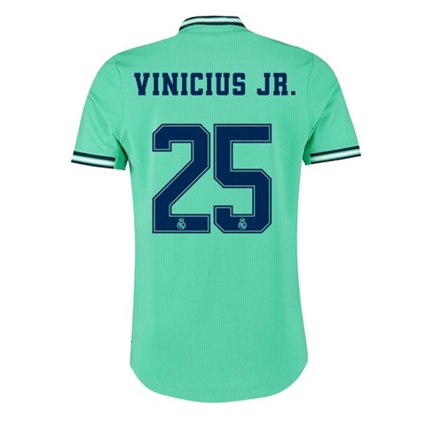 Camiseta Real Madrid NO.25 Vinicius JR. Tercera equipo 2019-20 Verde